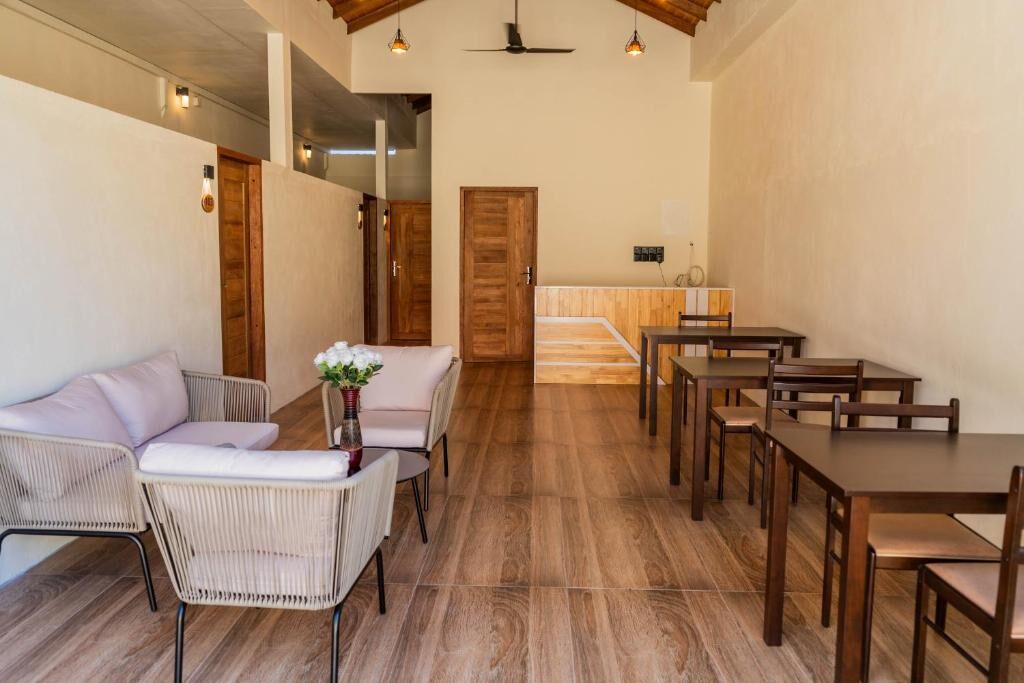 Reception and breakfast area at Pearl Dhigurah